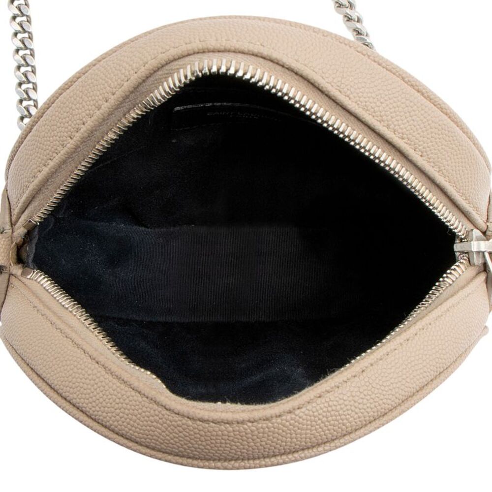 Saint Laurent Matelasse Grain de Poudre Monogram Vinyle Round Camera Bag - Picture 7 of 13